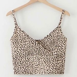 Cheetah print crop top
